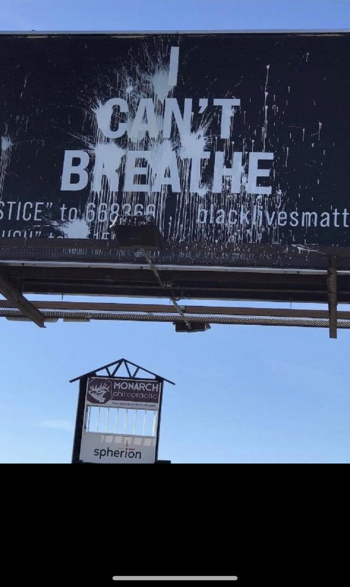 KaviFix's tweet photo. “Racism is so American when we protest against racism people think we’re protesting America”... I am not shocked this happened but it definitely means there was a problem long before the billboard was up https://t.co/K1ASviv9e6