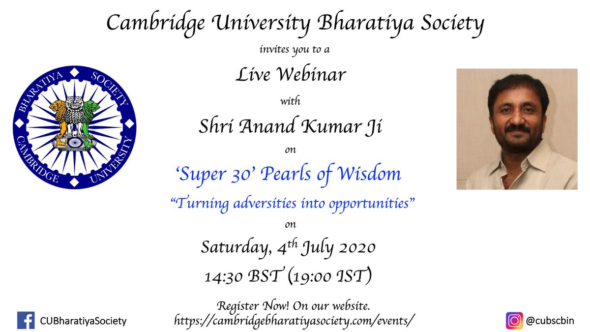 Cambridge University Bharatiya Society (CUBS) tweet media