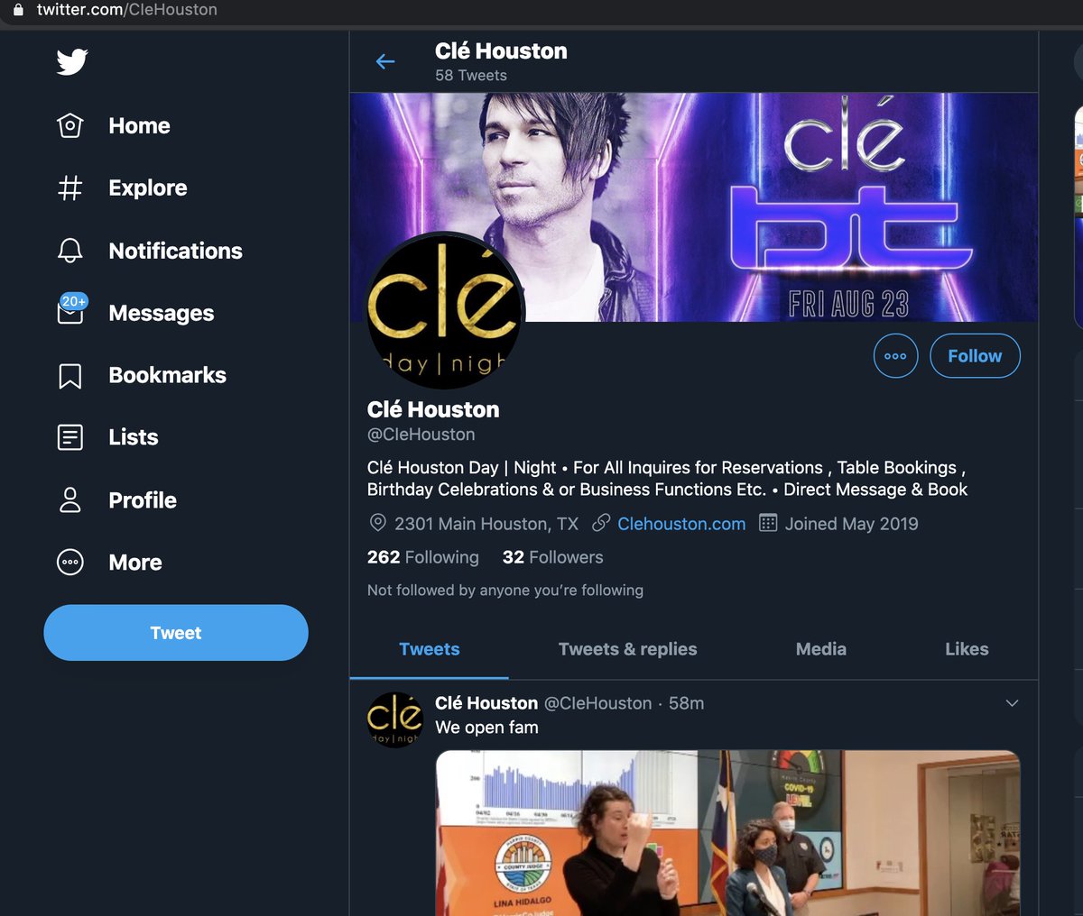CleHouston's tweet image. This is the ONLY official profile for Clé Houston ran by the Clé Group.  Please disregard recent posts from a fake profile acting on our behalf.  The account on the below screen shot is not real.