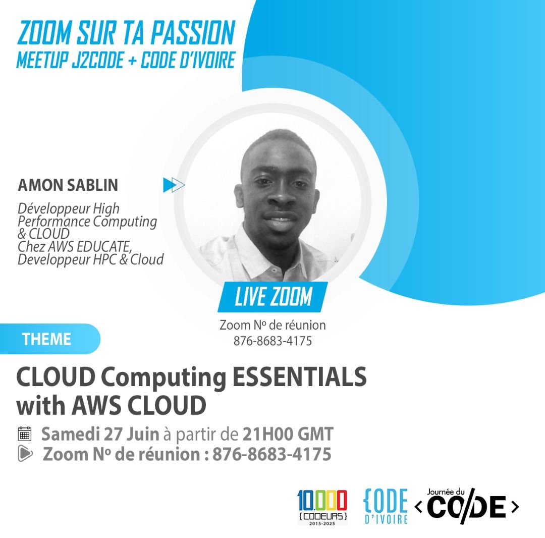 codedivoire's tweet photo. Nous allons a la decouverte du #cloud a travers AWS.
Découvrez tout ce que vous devez savoir sur #AWS avec #AMON_Sablin.
RDV ce Samedi 27 juin 2020 à 21 H 00 GMT.

#codedivoire #j2code #10000codeurs #webservices https://t.co/BFtOI8b4EK