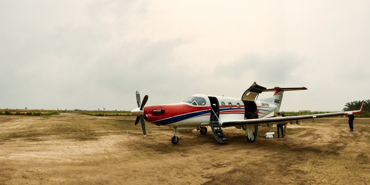 Our team in the West Democratic Republic of the Congo shared these photos from a trip they took yesterday! Nick and Dan piloted the PC-12 as they visited 3 different airstrips, over 750 nautical miles, in under four hours! #iflyMAF #75YearsofMAF