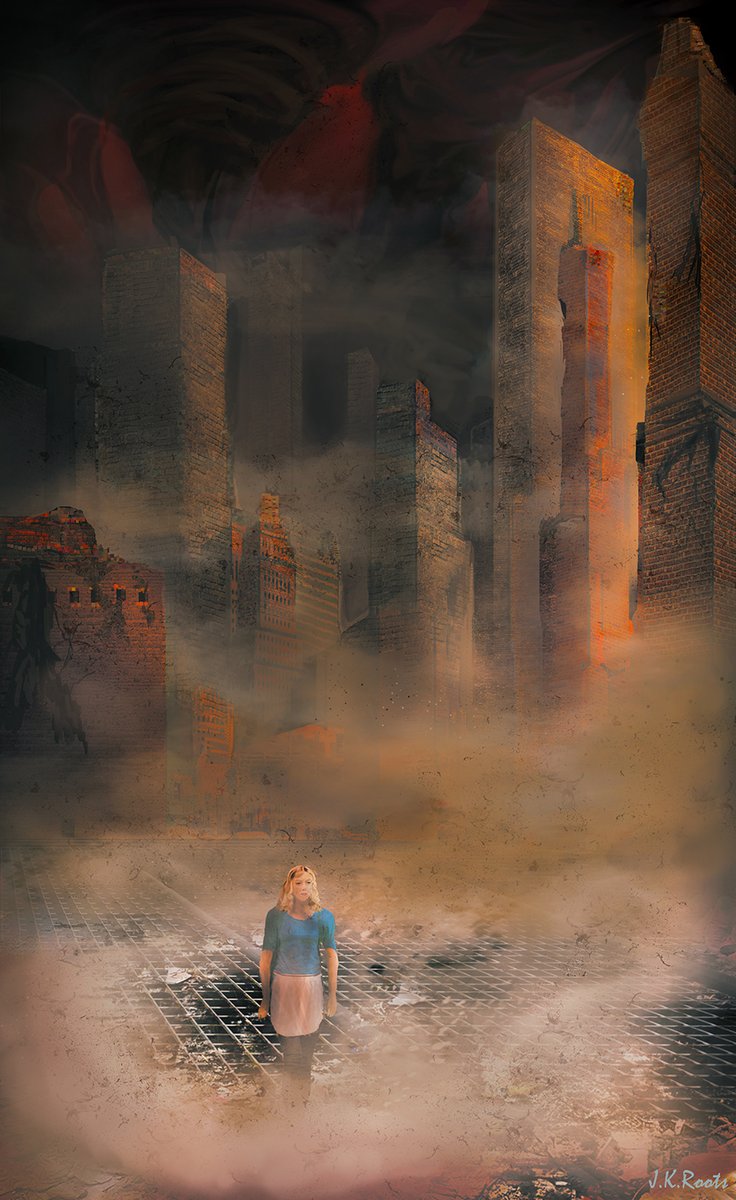 jkrootsart's tweet photo. Back and front cover i made for a book. The story is about a woman who gets transported to a dark post-apocalyptic version of New York through a mirror. The healthy world is the front.
~~
#art #landscape #landscapeart #commission #commissionedart #bookcover #artistsontwitter https://t.co/8WalVctyLi