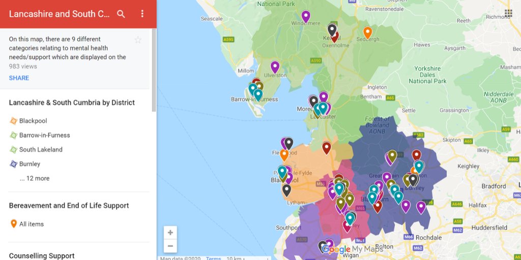 HealthierLSC's tweet photo. We've been working with partners across Lancashire and South Cumbria to create an interactive map of mental health services. The map is now live and can be accessed via our website: https://t.co/VQ3m7jAFER
Read more about the creation of the map here: https://t.co/WkoPGsKH45 https://t.co/xV1pgilMkr