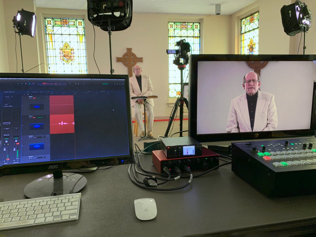 spireAVL's tweet photo. So excited to help out Carlisle United Methodist Church with their new production studio and this week's online service honoring Pastor Jim Vanzandt's retirement after 34 years of ministry!

#spireavl #spire #avl #audio #video #lighting #recording #church #production #churchtech https://t.co/Vp702Z7V2H