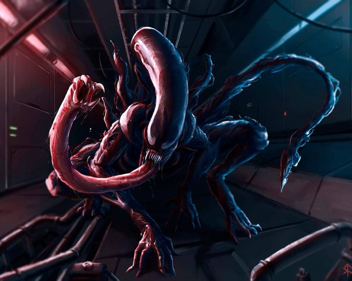 Venimozed Alien Xenomorph with a symbiote Amazing fan Art by Rafafloresart  at DeviantART https://t.co/5ZPi92gJFY #Alien #Aliens #aliencovenant #alien5  #AVP #AVPR #alienvspredator #alienvspredatorrequiem #Venom #marvel  #symbiote #art #sony ..., image size:1200x959