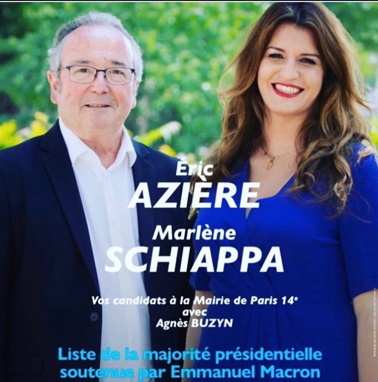 MarleneSchiappa's tweet photo. Dimanche #JeVoteEricAzière un élu sérieux, déterminé, collectif, enthousiaste &amp; sa liste de rassemblement avec des personnes engagées concrètement pour vous faciliter la vie dans le 14ème arrondissement de #Paris !
#AvecAgnèsBuzyn https://t.co/ZduECnGSik