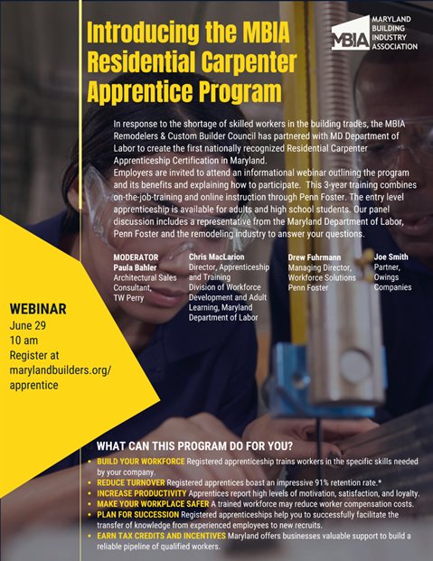 Check out this FREE webinar for a carpenter apprenticeship!