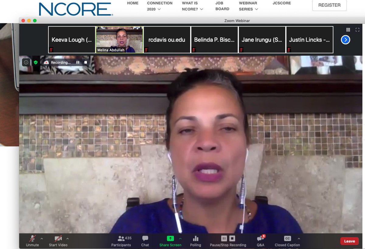 NCOREou's tweet photo. #Connection2020 Keynote Melina Abdullah tells the herstory of Black Lives Matter: this is about building "a movement, not a moment." https://t.co/zeq2Ym5ZtZ
