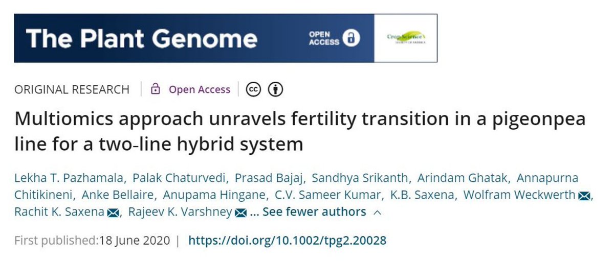 ArindamGhatak10's tweet image. Magic of #pollendevelopment: Unravelling molecular mechanism using #multiomics approach in #pigeonpea for developing two-line hybrid system to support breeding. Thank you @rajvarshney @lekha_padmaram @Anuchitikineni @palak3129 @WeckwerthWolf for this wonderful collaboration.