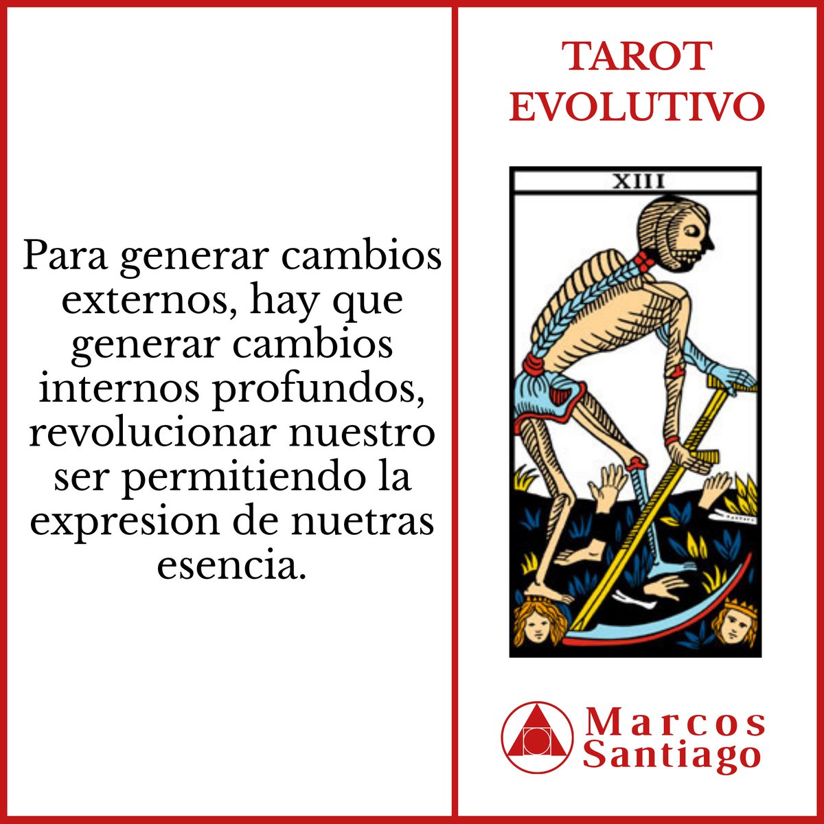PsicoMSantiago's tweet photo. #TarotEvolutivo #ARCANOSINNOMBRE #ARCANOXIII #Tarot https://t.co/qJlL0kPjrp