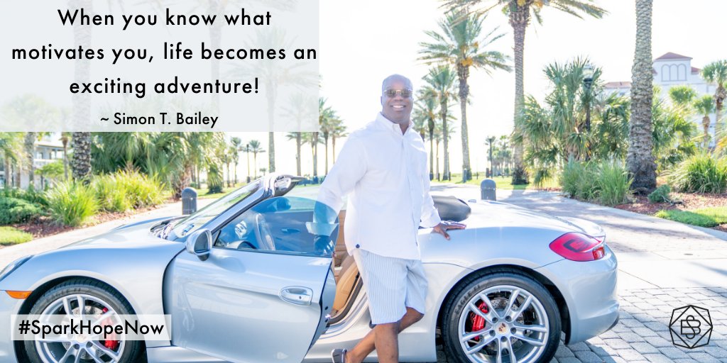 SimonTBailey's tweet photo. Take some time this weekend and reflect on what motivates you.  Allow yourself to dream of the adventures that await you - feel free to share your dreams with me in the comments! I believe in you. ~Simon

#DailySpark #SparkHopeNow #reflect #motivation #dream #adventure #quote https://t.co/6PyorbCDHH