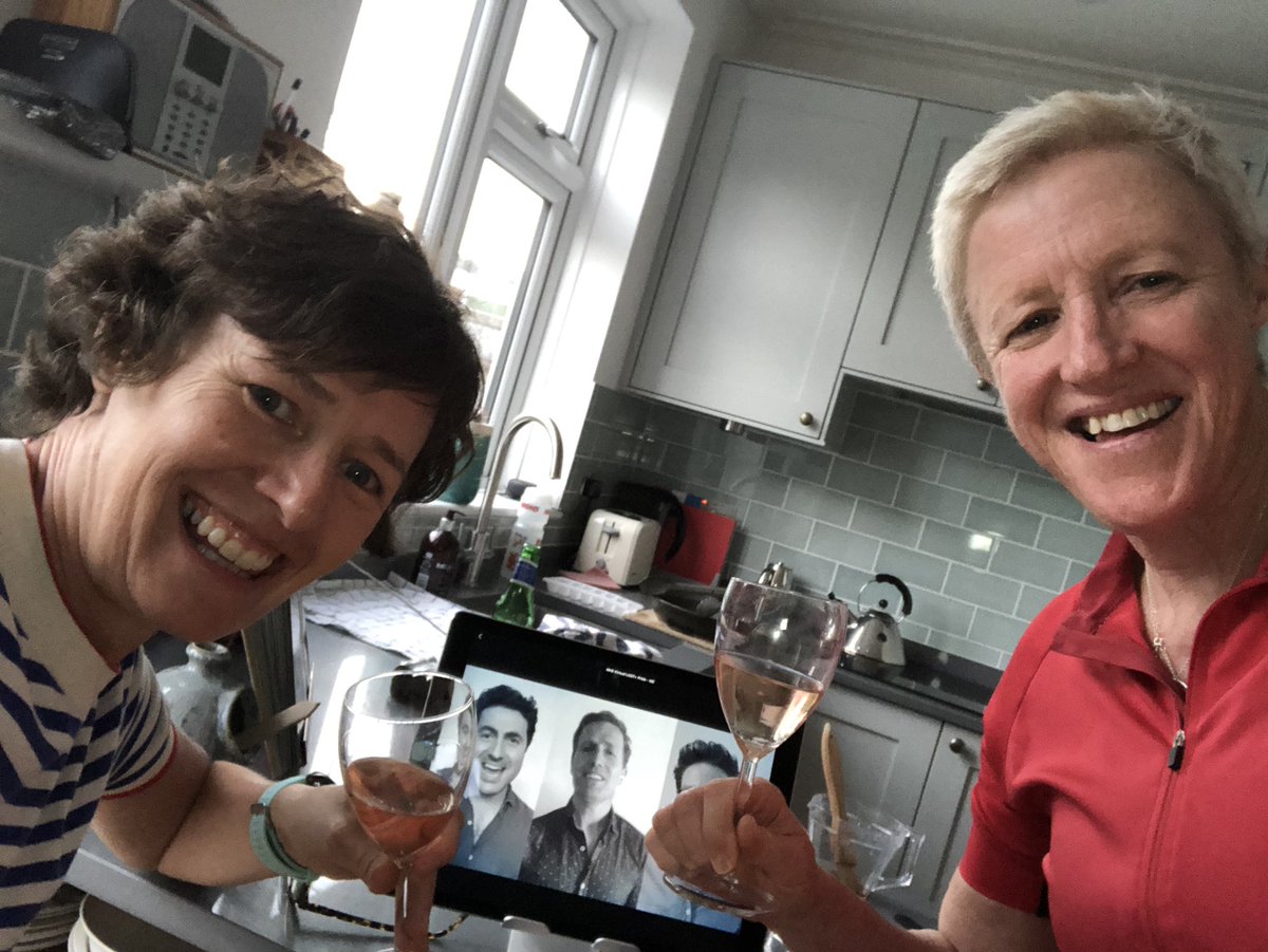 MandieT_Physio's tweet photo. Enjoying #NHSVirtualPride at home with my lovely wife @lesleymilluk after a hot cycle home from @NHSBartsHealth and @RHNuk https://t.co/u3qi2Lrjrf