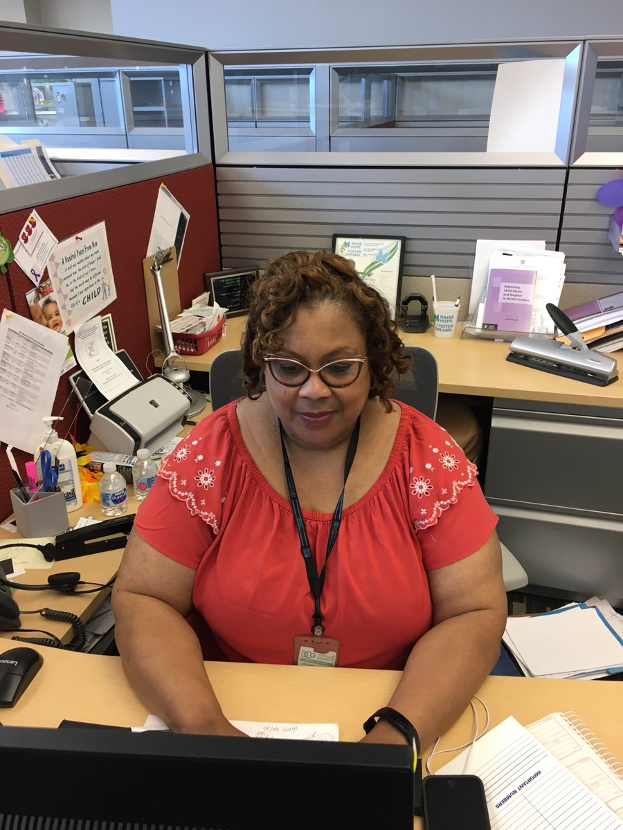 DurhamCounty's tweet photo. Deborah Cousin @DCoDSS is #workingatwork to recruit foster parents & process assessments. Community events, where she usually does recruitment, are on hold. But the need to connect foster children with loving families has not stopped. Find out more at 919-560-8092. #dcostories https://t.co/gXpWvgpk0h