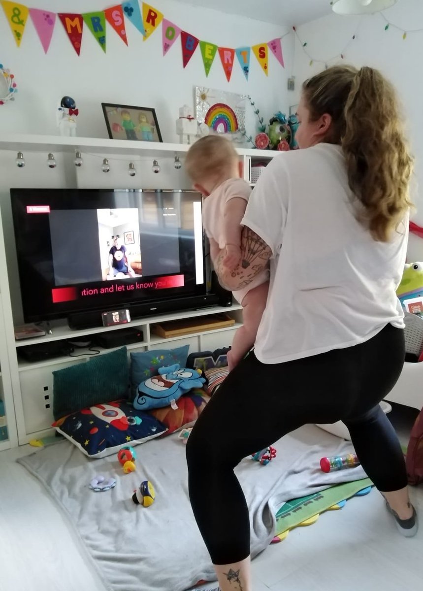 Chani_Bobs's tweet photo. @OTWOldham Ha! So turns out I've really not done much exercise since having a baby! Can we go back 12 weeks and I'll start your daily workouts? 😂 Olive loved being jiggled about to Rocky! https://t.co/VOm49IOYBb