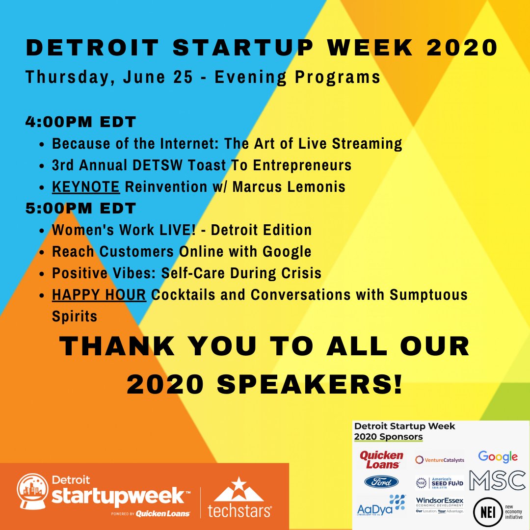 Detroit Startup Week Detstartupweek Twitter