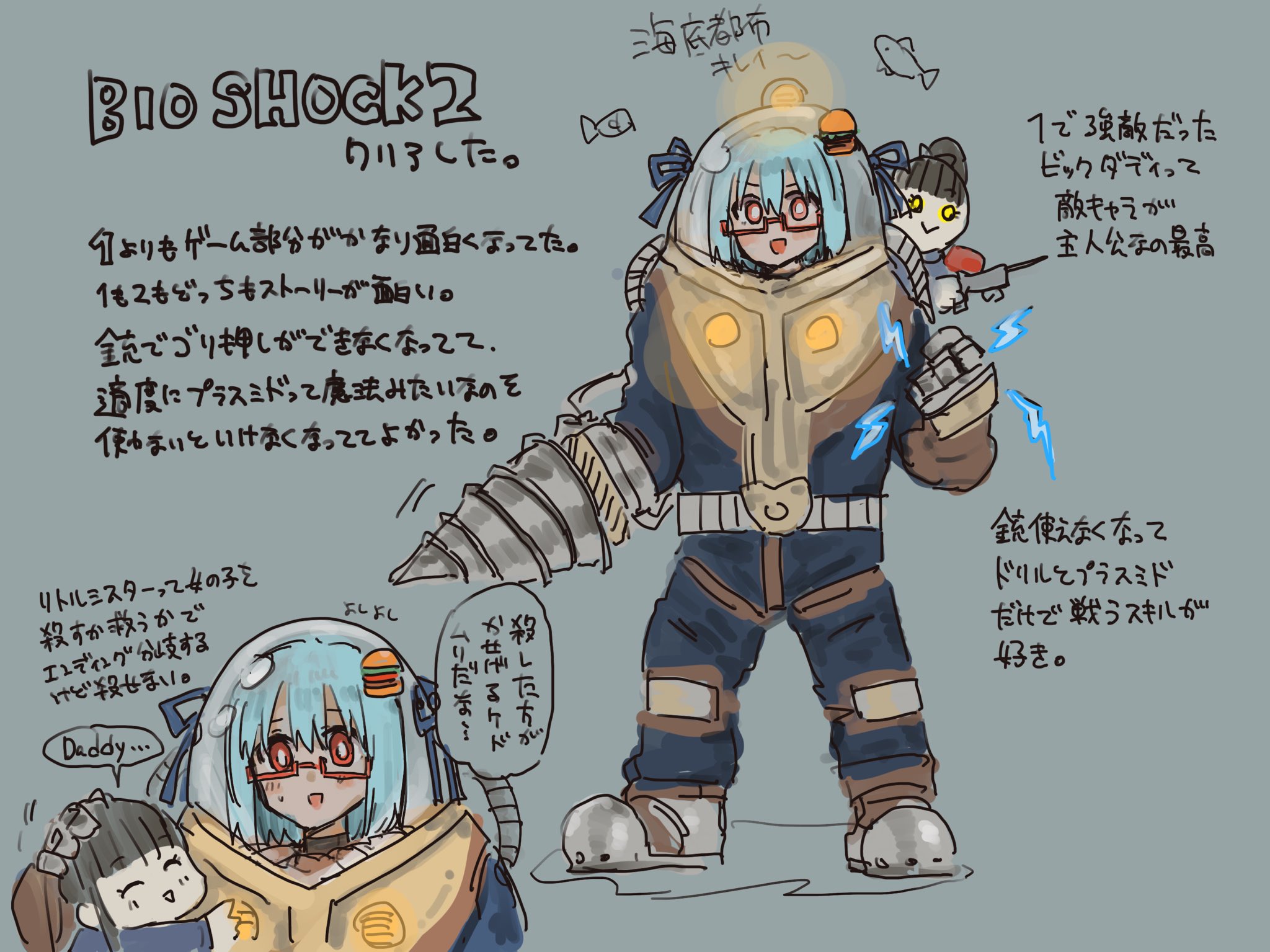 Uzivatel ハンバーガー Na Twitteru バイオショックシリーズを突然やり始めて2まで一気にクリアしたハンバーガーちゃん日記です T Co Watn9uooqb Twitter