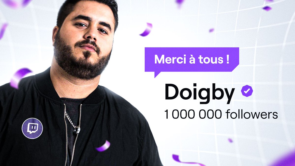 Doigby's tweet photo. Merci pour le million sur Twitch ! 🥰

9 ans après la création de ma chaîne, c'est un nouveau gros palier que je franchis aujourd'hui, toujours grâce à vous ! ❤️ https://t.co/KgfiVAAPhZ