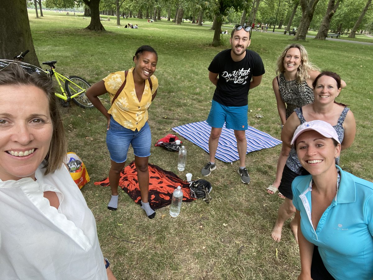 It was great getting the team back together for our socially distanced picnic this afternoon. <a href="/BenKehoeIFA/">Ben Kehoe</a> <a href="/sunseasandlover/">Katherine Wilson</a>