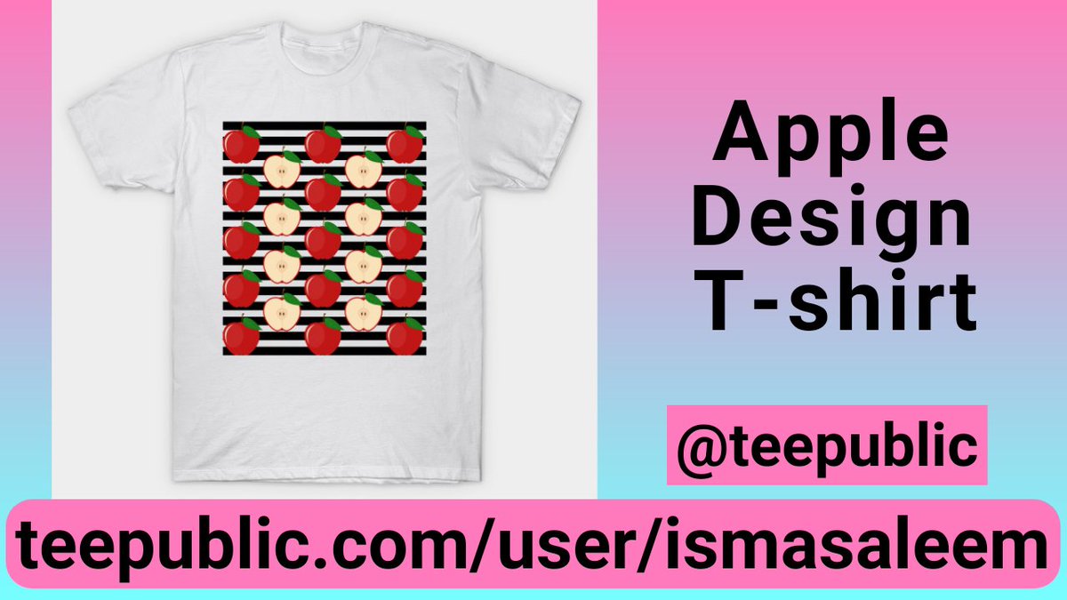 ismasaleem's tweet photo. Cute Apple Fruit Pattern With Black Striped Background at TeePublic by Isma Saleem
@teepublic
#teepublic #tees #teeshirt #tshirt #tshirtdesign #fruit #art #design #foodart  #fruitpattern #applepattern #apple 
Buy here
https://t.co/zH7FjH44S1 https://t.co/uQIdflNxW0