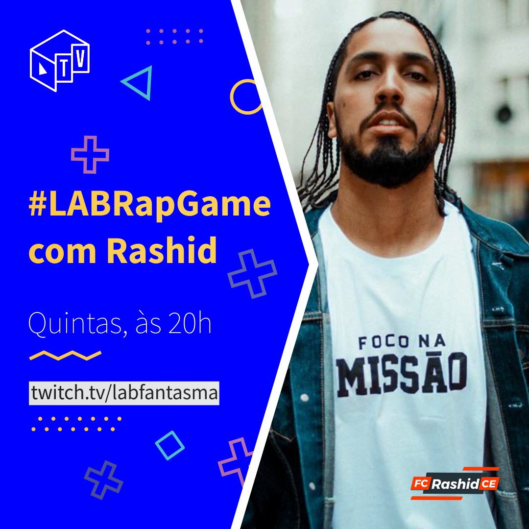 fcrashidce's tweet photo. JÁ VAI SE PROGRAMANDO AÍ!!!
Quintas, às 20h, o programa é o #LabRapGame, onde terá tudo sobre o mundo dos Games e Cultura Geek em geral! 🔥🎮🔥
Sintonizem em >>> https://t.co/veQf2BhpSE
#Fcrashidce #foconamissão #fnm #labfantasma #Rashid #Twitch #TvLab https://t.co/NmCKTZrnND