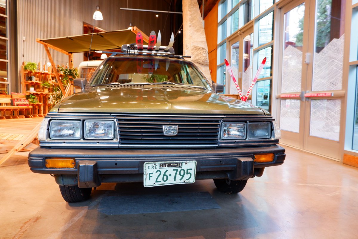 DougSmithSubaru's tweet photo. 1983 Subaru Gen 2 GL Wagon in a vintage vehicle display at REI ’s Seattle Flagship Store

#FlashbackFriday 💚 https://t.co/GX33CfJCBm