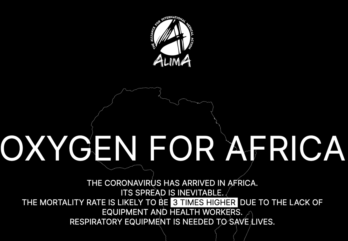 SkollFoundation's tweet photo. As coronavirus hits more impoverished countries with fragile health care systems, global health authorities are scrambling for supplies of a simple treatment that saves lives: oxygen. Read more on how to help: https://t.co/XwAS6qGN8Y #OXygenForAfrica @ALIMA_ORG https://t.co/Qk8tsPIyZU