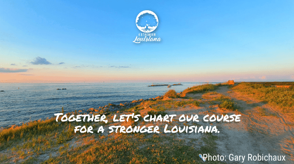 AStrongerLA's tweet photo. There is no doubt we are facing some tough times, Louisiana. But we can use this opportunity to kick start the change we need. Let’s fight for our values: better education, adequate healthcare, equitable wages, and decent infrastructure. #GrandeIsle #Louisiana #vote2020 https://t.co/qaLITrZRlx