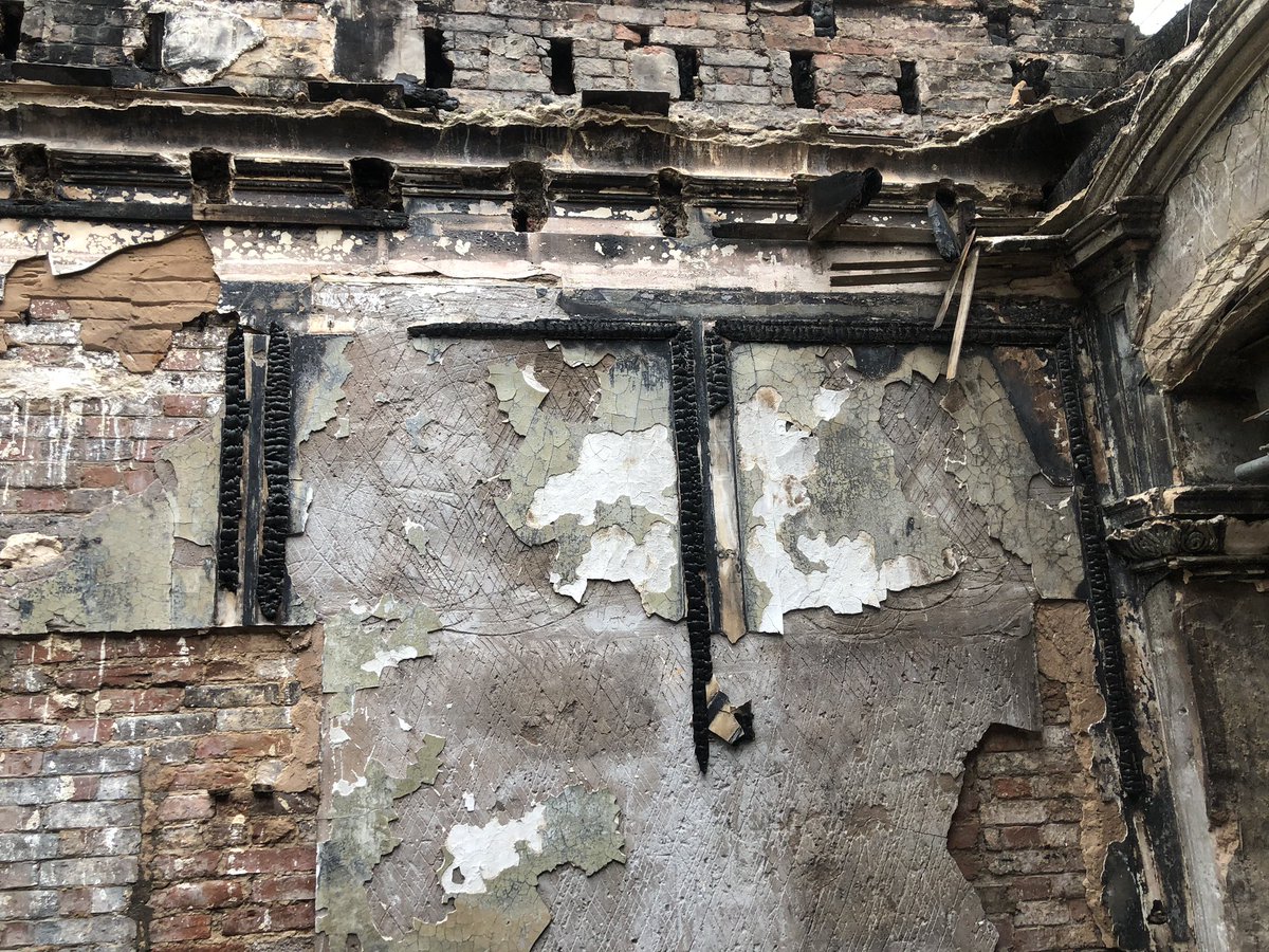 Surveying a severely fire damaged Grade 2* Listed Manor House today. The recovery phase has now commenced.