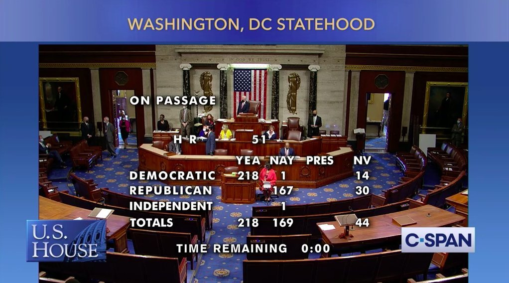 Public_Citizen's tweet photo. BREAKING: The House just passed a bill to make DC the 51st state. 

This is a historic moment. https://t.co/aDaPqM30df