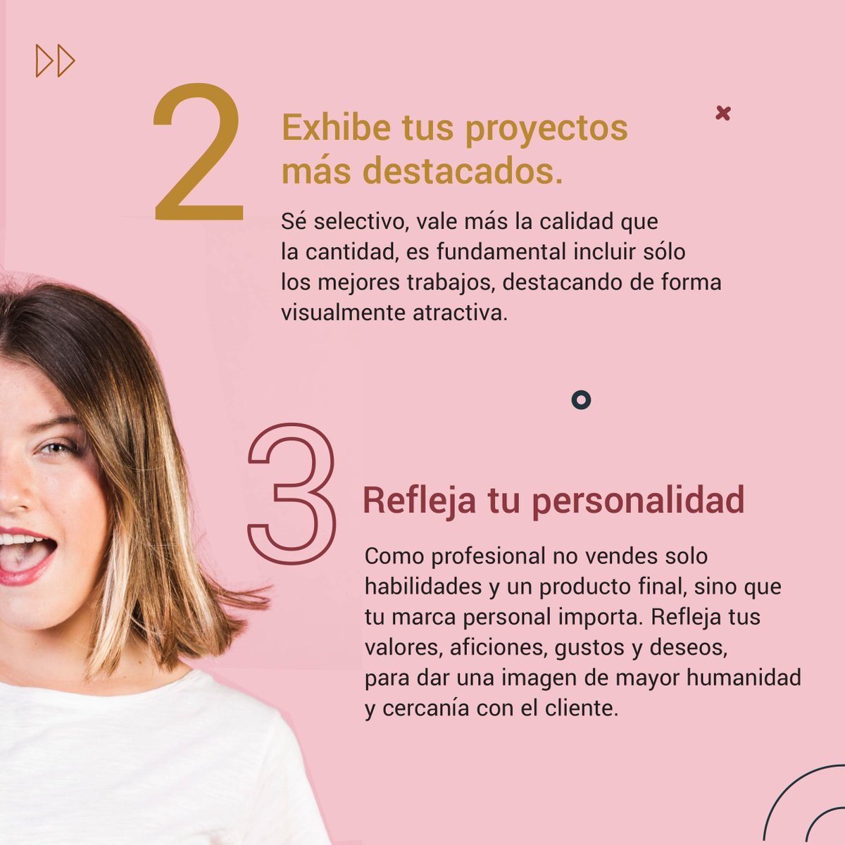 Dtecdeal_'s tweet photo. El #porfolio es el espejo que refleja las habilidades y experiencia de cada trabajador #freelancer, para diferenciarse de la competencia y exhibir su talento y resultados. Les presentamos 5 tips para que tu porfolio se destaque.
#Diseñadores #Fotografos #Ilustradores #dtecdeal https://t.co/fczAh31Xod