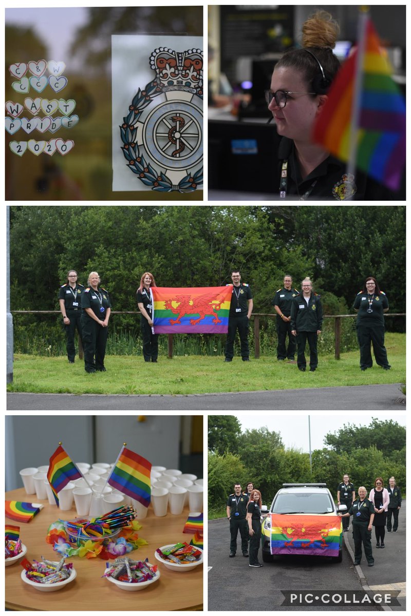 Celebrating #NHSVirtualPride at Carmarthen CCC, so proud to see the whole team LGBTQ+ and Allies embracing the day, getting involved and enjoying #wastwithpride  <a href="/WelshAmbulance/">Welsh Ambulance</a> <a href="/wastlgbt/">Welsh Ambulance LGBT</a>