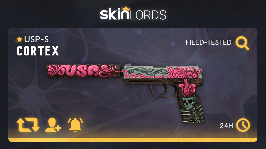 🎁USP-S CORTEX🧠24 Hour Giveaway! To enter: 🔸Retweet 🔸Follow 🔸Turn on Twitter Notifications 🔸Visit to Support Us: SkinLords.com #Giveaway #SkinLords #csgogiveaway