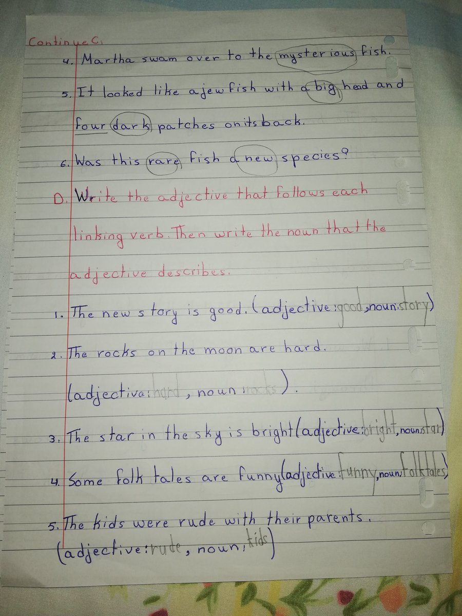 WalidMK10's tweet photo. Walid solves his homework
Adjectives
@d_sohad https://t.co/mCh60SEvZ8