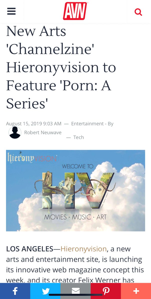 loveandsexnow's tweet photo. Thank you @AVNMagazine #robertneuwave @Hieronyvision #pornaseries #channelzine #webmagazine⬇️⬇️⬇️⬇️ https://t.co/GQV0YI9g3d