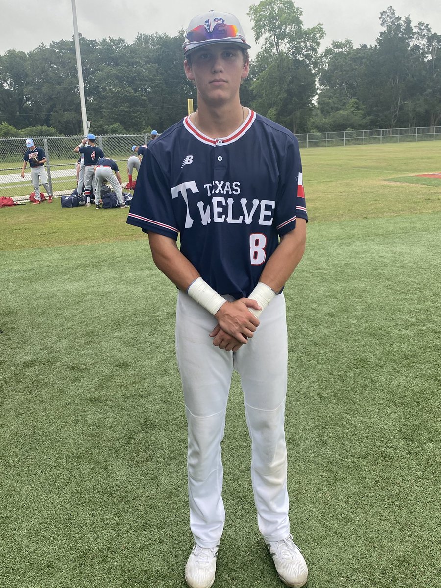 FiveTool's tweet photo. @FiveToolTexas F: @TwelveBaseball Gold 15U 4, LBC State Leal 3
PoG: @Mason_Sanders23 1-2, RBI, R, BB
Notable: Michael Lozano 2-2, R, BB https://t.co/iYApiDOR8R
