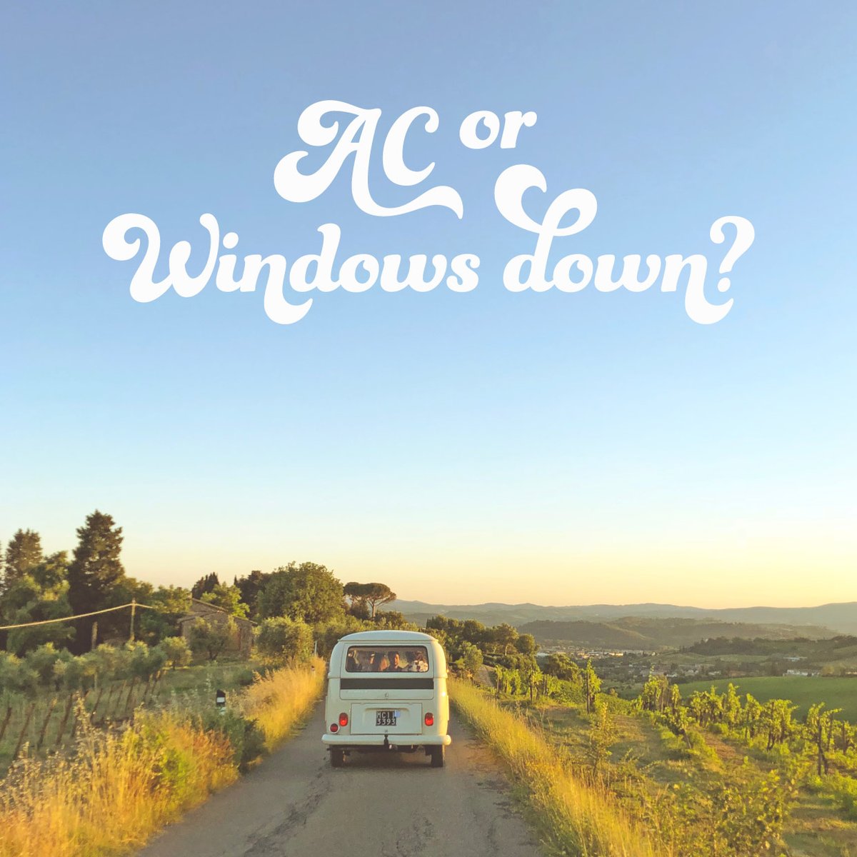 EverettDentist's tweet photo. AC OR WINDOWS down? Which one do you prefer on a summer afternoon? Comment your opinion below!  #Sunshine #EverettDentists #Cleaning #Smile #Insurance #Dentist #Everett #CavityFree ~Britt https://t.co/sNDmhH62OM
