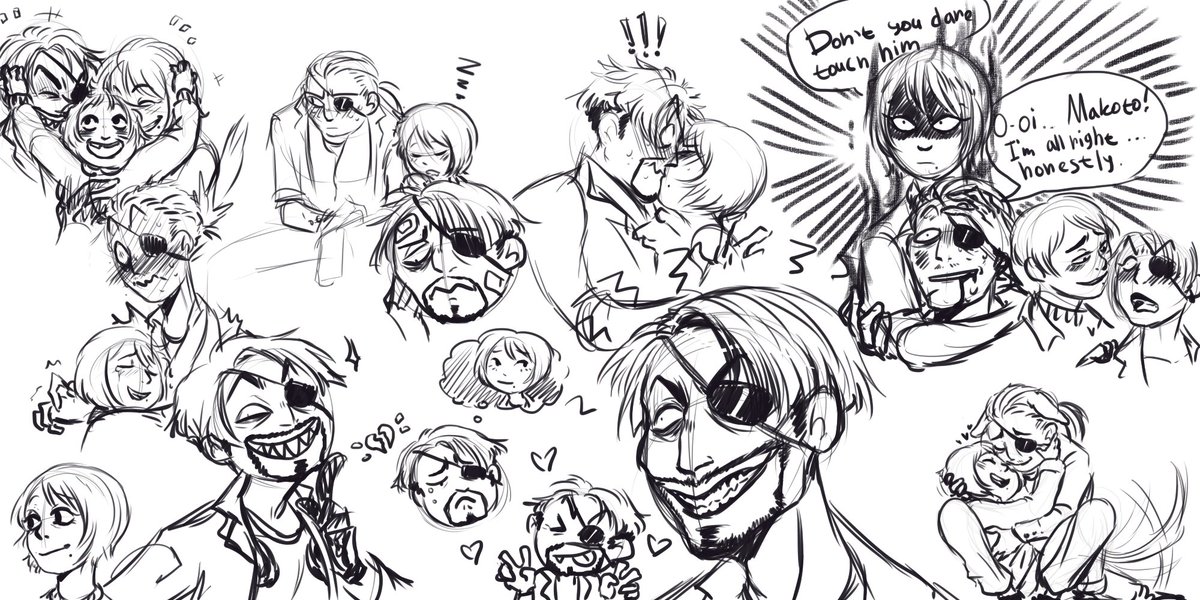 Imnot451's tweet photo. silly doodles and my attempts to learn how to draw majima :')  (and majimako of course)

#majimako #MajiMako #真マコ https://t.co/yvUVjqKMhe