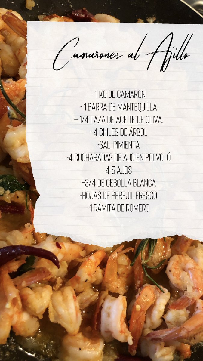 Camarones al ajillo 🦐👩🏽‍🍳 chequen la receta paso a paso en mi Instagram! ✨