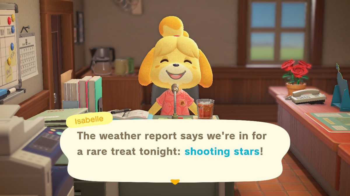 ACNHDad's tweet photo. meteor shower tonight, no celeste but feel free to come and wish on 20 stars. no tips needed #AnimalCrossing #ACNH #NintendoSwitch https://t.co/DRFT6Vj7pk