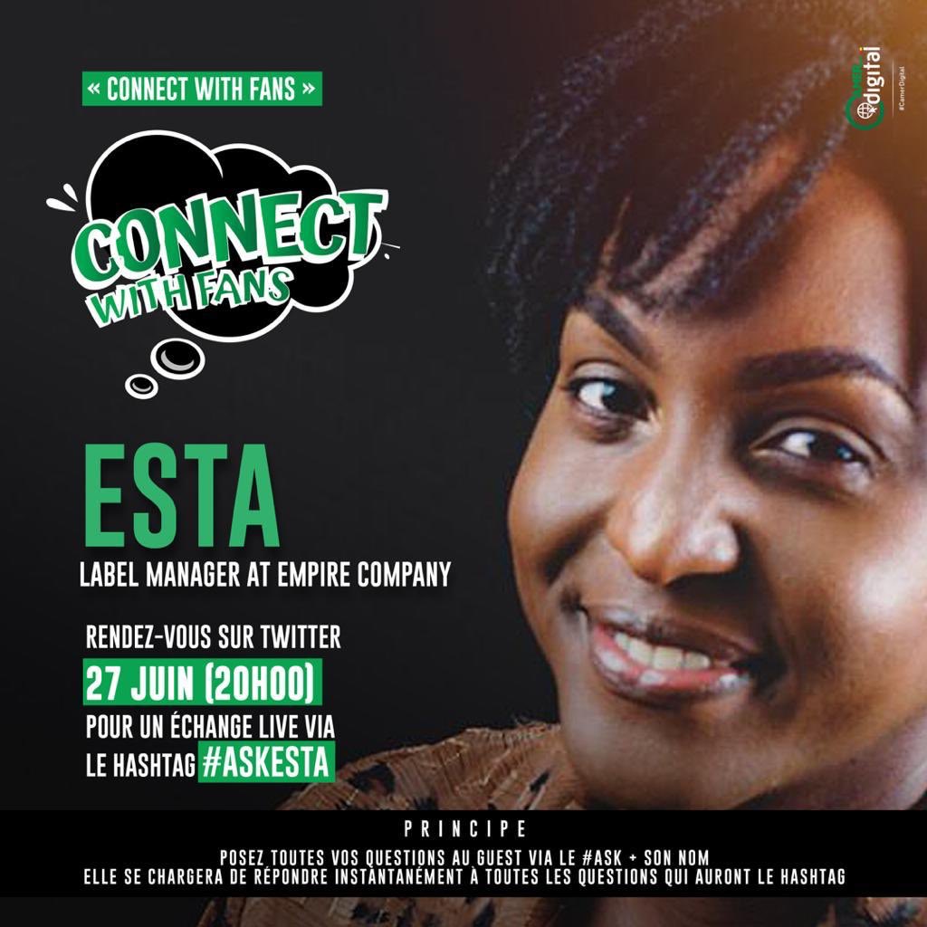 CLetitia_'s tweet image. Le #ConnectWithFans de mon modèle @esta__ c'est demain 20h😭 je pars apprêter les questions. Vous aussi apprêtez vos questions. Tout se passera avec le Hastag #AskEsta ☺️ 
#CamerDigital