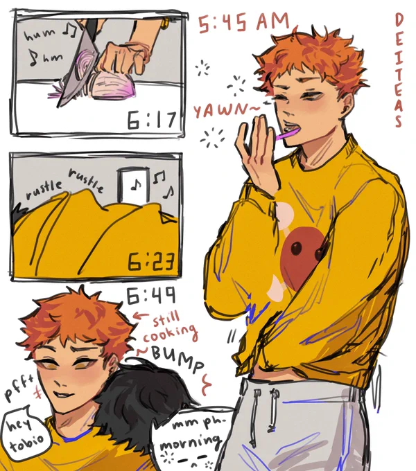 early mornings ⛅️? #hq #haikyuu #hinata 