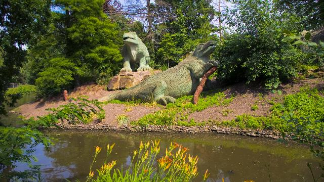 Crystal Palace Park, London:Sorry what other park has giant dinosaurs. Nothing else to say.