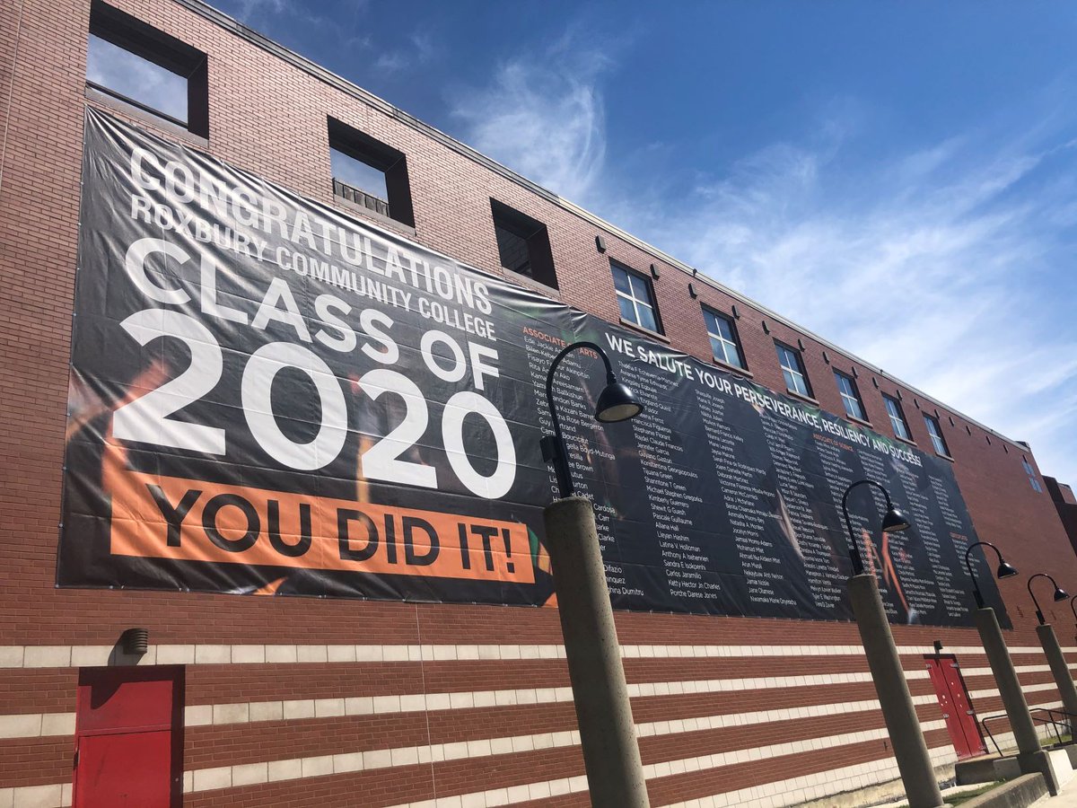 Congratulations Class of 2020!  You accomplished your goals, and a banner recognizing your achievements has been installed on Building 1!  We'll post more pictures over the coming days, so you can find and tag your name! #Classof2020 #RoxburyTough