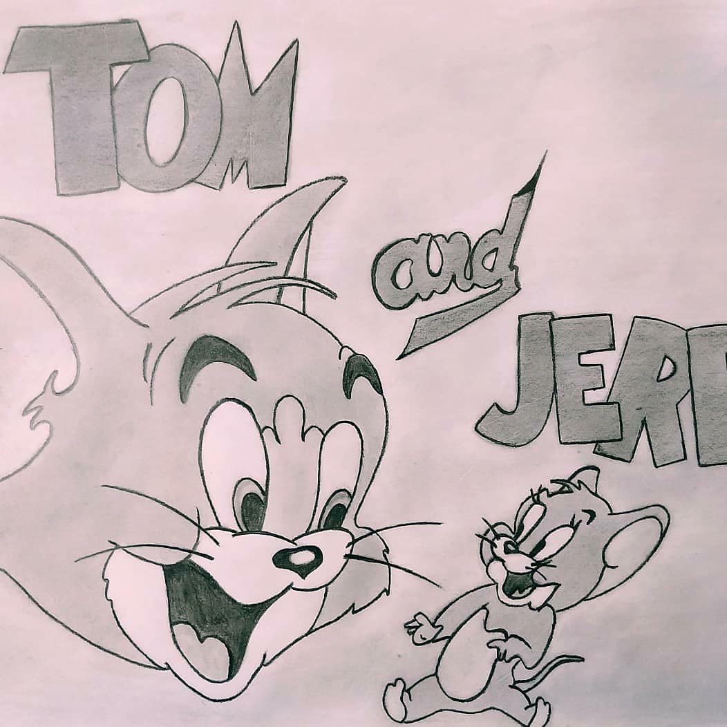 tom and jerry drawing easy