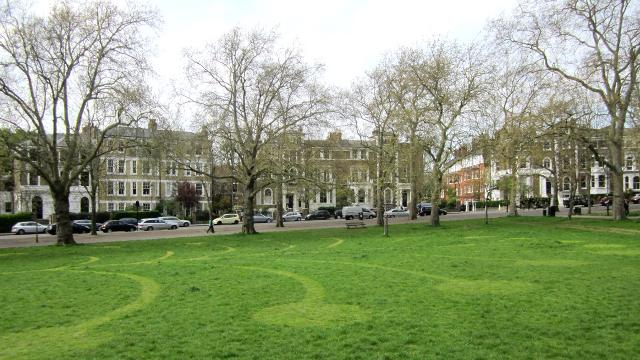 Highbury Fields, London:Flat and plain. Surrounded by very nice houses, though. Has a very long slide though, so nice for kids.