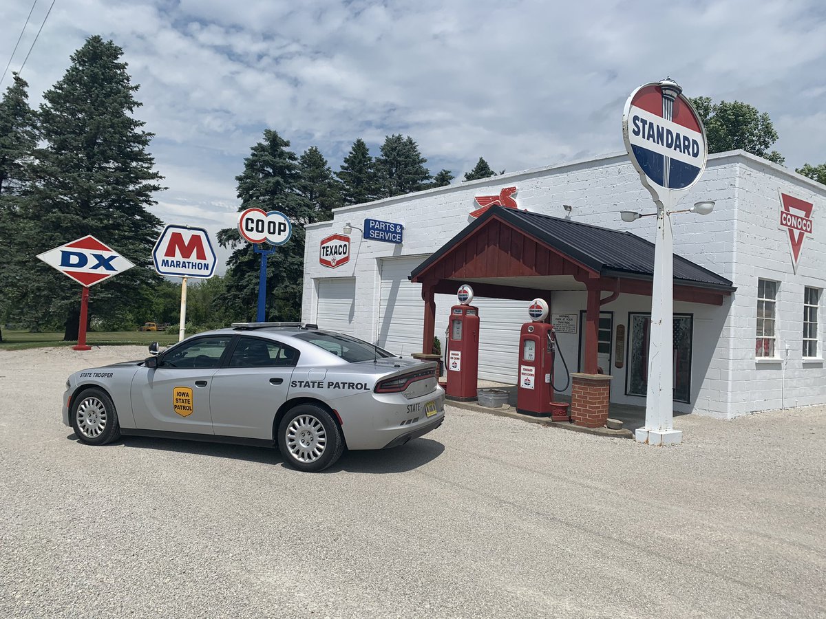 A throw back in time at an old Standard Station still in mint condition in Walker, Iowa.