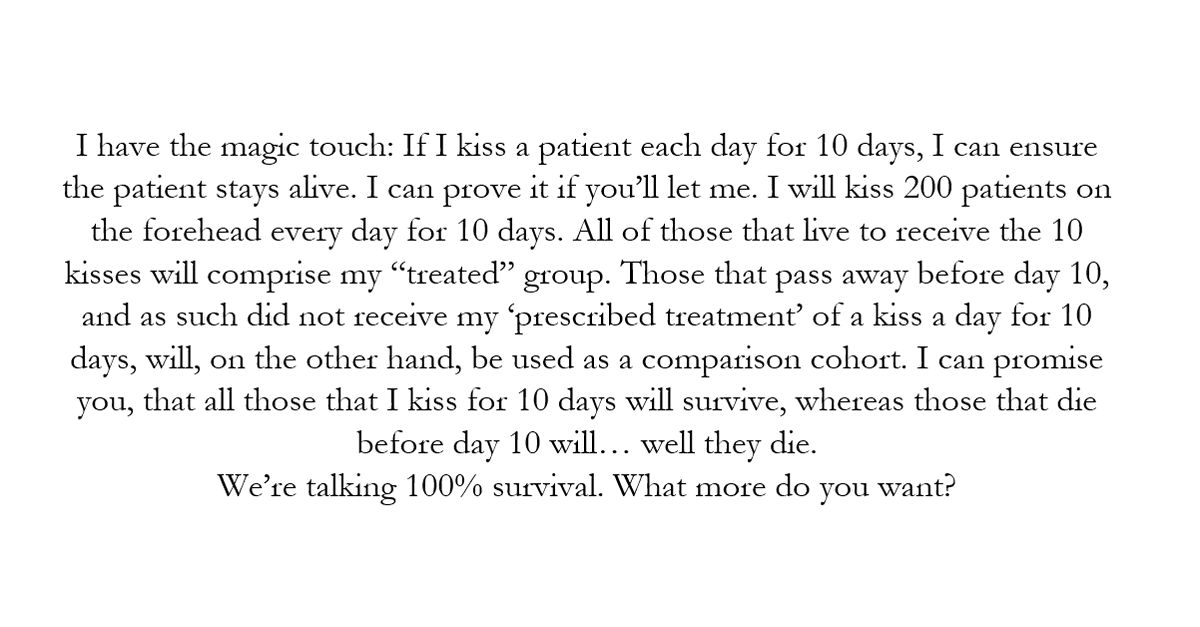 I could propose a new treatment – I’m willing to bet that this particular treatment will work wonders in  #COVID19. Here’s the recipe for a cure that will ensure 100% survival for 10 days following COVID-admission!