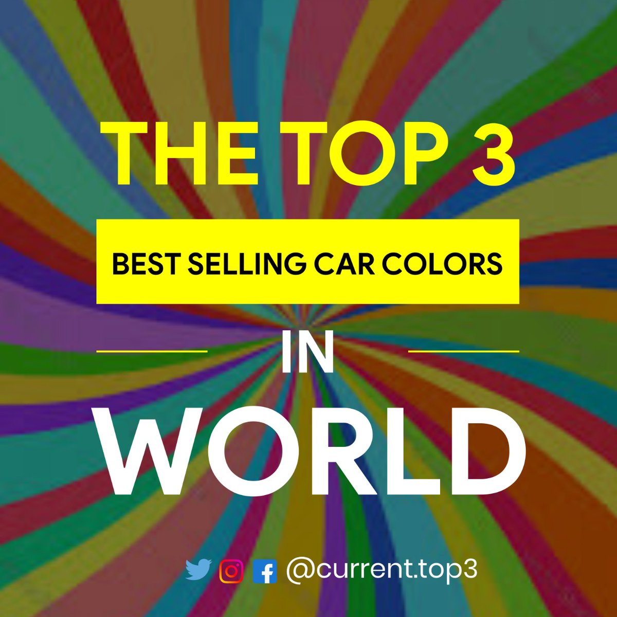 currenttop3's tweet photo. The top 3 best selling car colours in the world .🚗
..
..
Follow for more stuff like this
..
..
#top3 #best #trending #car #carcolours #currenttop3 #trending #colour
#spray #done https://t.co/kNwBN19gr6