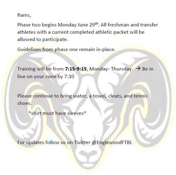 EnglewoodFTBL's tweet photo. ‼️ PHASE TWO‼️ https://t.co/uDFHPCFf9K