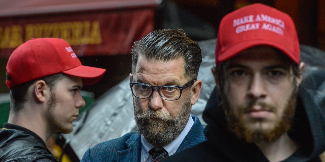 Rebel personalities have included: neo-Nazi Faith Goldy; Gavin McInnes, founder of the fascist street gang Proud Boys, designated an "extremist" group by the FBI; Sebastian Gorka, former Trump aide with ties to neo-Nazis in Hungary.